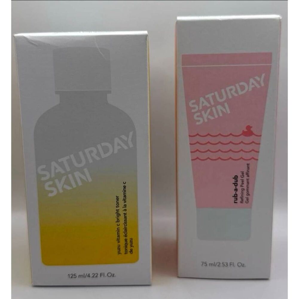 NiB~SATURDAY SKIN  Brightening Toner & Gel Peel Skincare Bundle